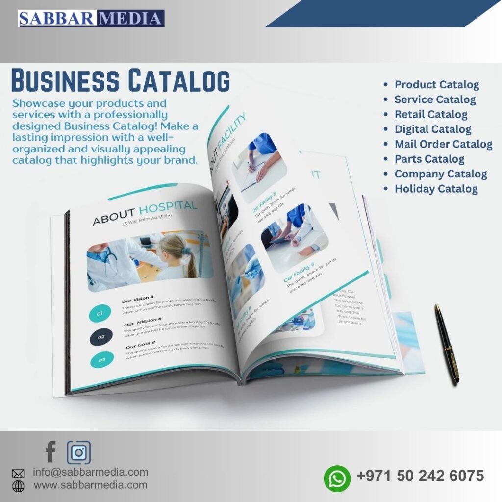 Professional company profile design showcasing business services and branding elements